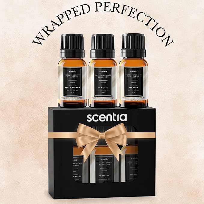Scentia Hotel Diffuser Oil Gift Set – Buyers’ Favorites – 10 mL, 0.34 fl oz | Inspired by 5-Star Hotels & Scentia My Way Scents | Luxury Aroma Oils for Diffusers - Thanksgiving & Holiday Gift