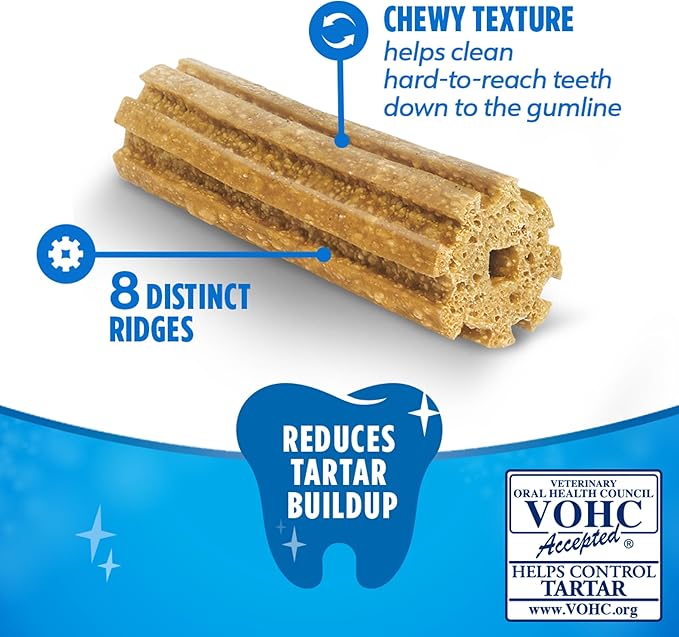 DentaLife Daily Oral Care Dog Treats for Small and Medium Dogs, Chewy Dental Treat to Freshen Breath and Fight Tartar, Chicken Flavor - 40 ct. Pouch