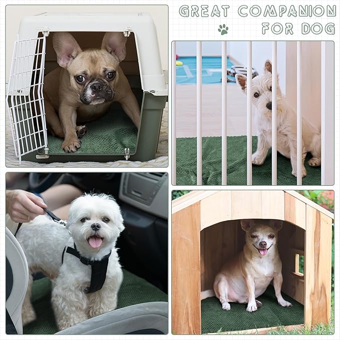 Vitalcozy 10 Pcs Guinea Pig Cage Liners Washable Rat Bedding for Guinea Pigs Controlling Absorbent Waterproof Pee Pads Blanket for Rabbits Hamster Small Animals Chinchilla(14 x 28 Inch,Dark Green)