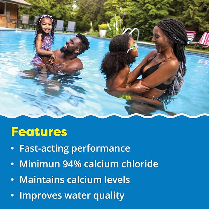 In The Swim Calcium Hardness Increaser for Swimming Pools - Fast-Acting, Scale Prevention - 94% Calcium Chloride - 25 Pounds