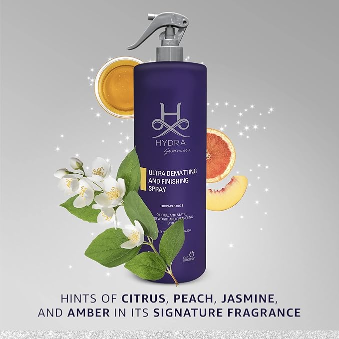 Hydra Professional Ultra Dematting and Finishing Spray for Dogs and Cats, Suitable for Pets with Long Hair