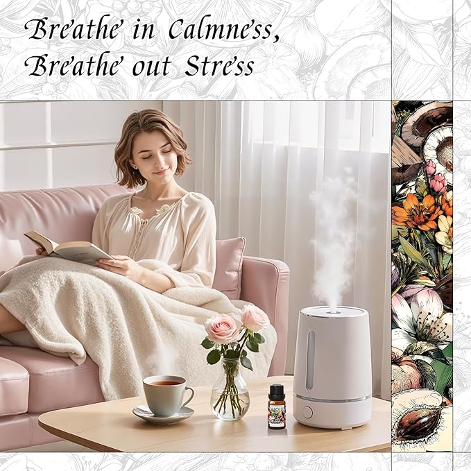 HIQILI Diffuser Oil for Humidifier & Reed Diffusers, Suitable for Home and Other Scenarios, Long Lasting Scent - Life Serendipity, 0.34 Fl Oz