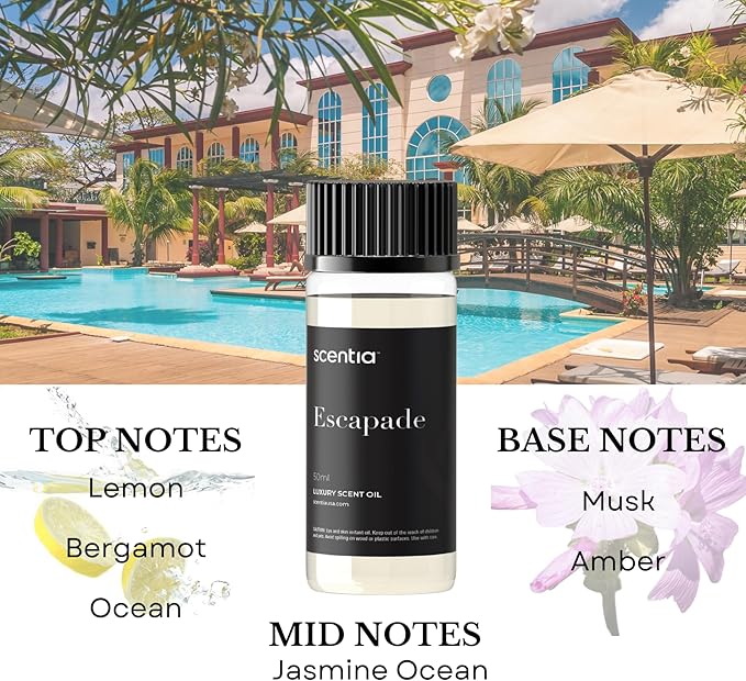 Scentia My Way Hotel Diffuser Oil | Aromatherapy Fragrances Inspired by 5-Star Hotels | Luxurious Scents Gift Box Set - 3 x 50ml - The 1 Hotel Miami Beach, W Magic - Thanksgiving & Holiday Gift