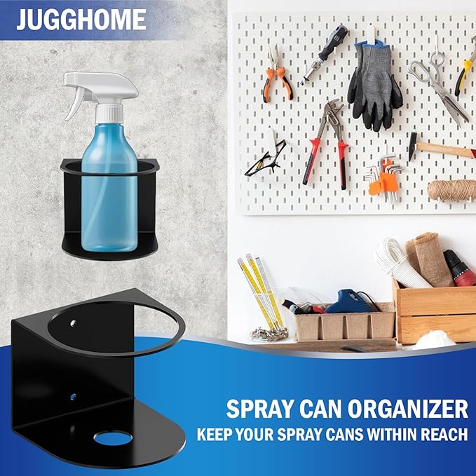 1 Pcs Spray Bottle Holder,Heavy-Duty Bottle Holder,Wall Mounted Cup Holder,Spray Bottle Rack for Garage,Kitchen and Bathroom Storage