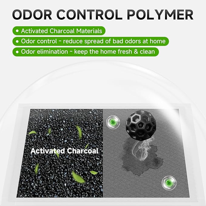 Charcoal Puppy Pads 28x34 Inches Extra Large Dog Pee Pads Odor-Control & Leak-Proof Disposable Pet Training Black New Edge-Wrapping Thicken Potty Pad for Dogs, Cats, Rabbits