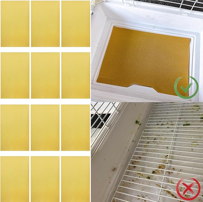 20PCS Gravel Paper for Bird Cage, 16 x 10 inch Cuttable Sea Sand Paper Liners, Calcium Sandpaper for Hard-Billed Birds, Bird Cage Liners for Parrots,Cockatiels & All Your Feathered Friends