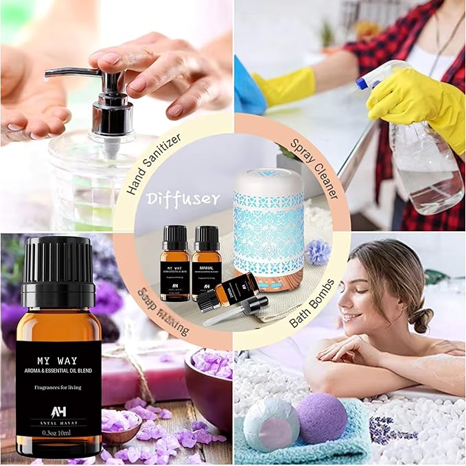 Santal Diffuser Oil 10ml – Luxury Hotel Scent for Home – Sandalwood, Leather & Cedar – Essential Oil Blend Inspired by Santal Perfume – Aroma Oil for Diffuser & HVAC