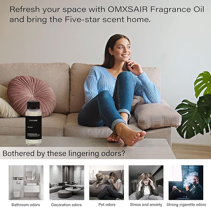 My Way Hotel Diffuser Oil & Home Luxury Fragrance Scents -120ml- Comforting Sandalwood, Cedarwood & Iris - Aromatherapy Oil Blends My Way Fragrance Essential Oils for Diffuser