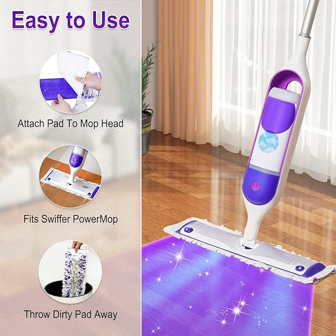 20 Count Power Mop Pads Refills for Swiffer Power Mop Pads,Compatible with Swiffer Power Mop Refills Replacement Disposable Power Mopping Pads Refills for Multi-Surface Floor Cleaning