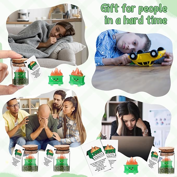 20 Sets Emotional Encouragement Support Gifts Bulk Team Building Positive Affirmation Thank You Gift with Inspirational Cards Desk Luminous Dumpster Gifts for Christmas Employee Staff Team