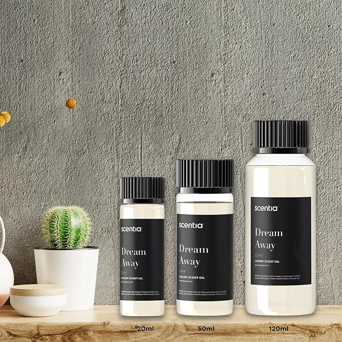 Scentia Fragrance Oil Blend, Inspired by Iconic Perfume,Home Luxury Scents, Essential Oil Blend for Aromatherapy Diﬀusers, Humidifiers & Candle Making -Dream Away- 50ml, 1.69 Fl Oz, Thanksgiving Gift
