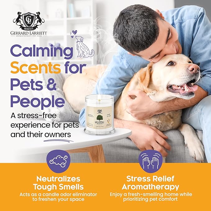 Pet Odor Eliminator Candle Relaxing Wildwoods Scented Candle, Calming Candles Aromatherapy for Home Decor, Soy Wax Pet Candles Odor Eliminator for Animal Lover, Aromatherapy by Gerrard Larriett