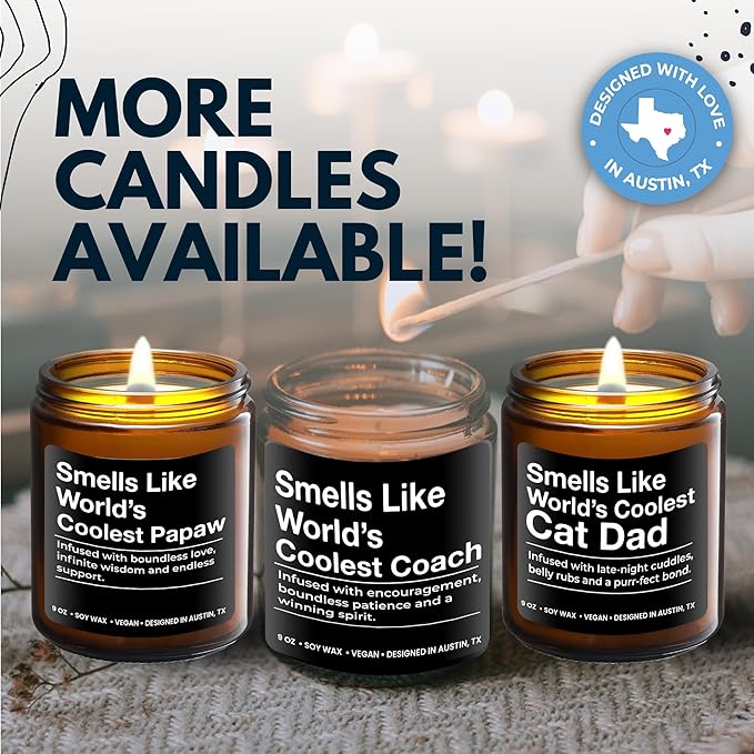 World's Coolest Coach Candle, Best Coach Gifts, Thoughtful Coaches Gifts, Thank You Coaches Presents for Men and Women, Ideal Best Coach Present, Appreciation Gift for Birthday, Christmas, Gift Ready