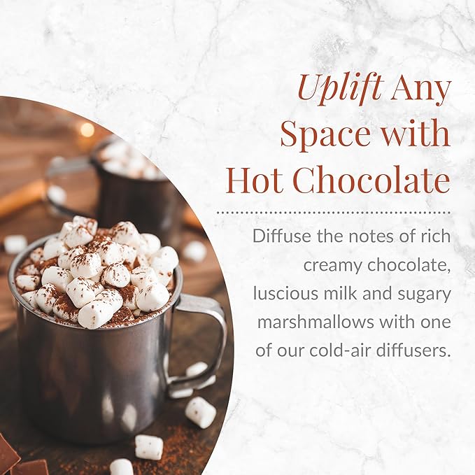 Hot Chocolate Aroma Oil, Holiday Essential Oil Blend for Diffusers & Scent Machines, Chocolate & Marshmallow, Cozy Winter Fragrance, Cold-Air Compatible, 100mL