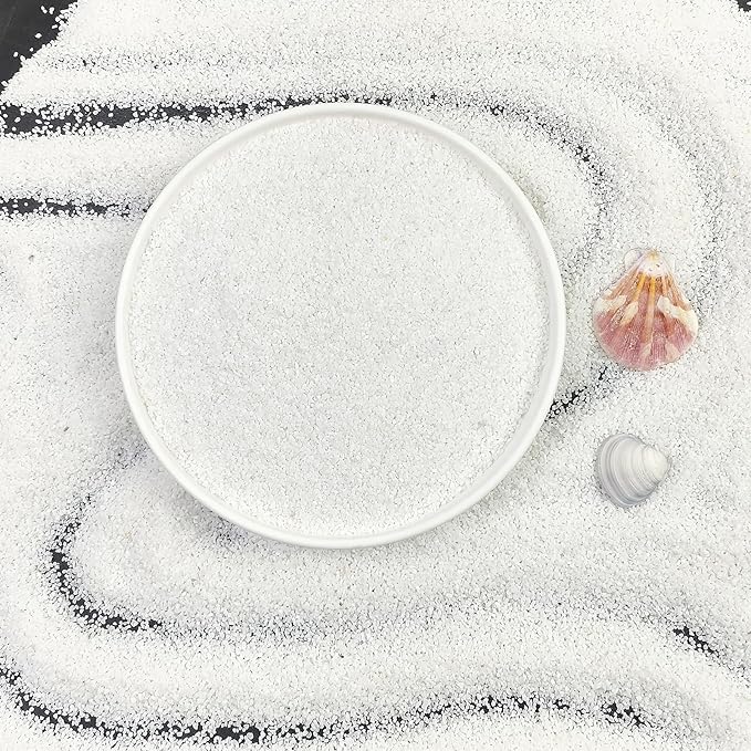 10 lbs Aquarium Sand, 0.4-0.8 mm Aquarium Gravel for Fish Tank. Decorative White Sand for Fish Tank, Paintings, Plants Potted, Candle, Vase and Crafts