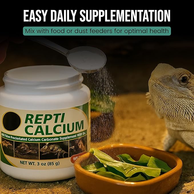 Repti Calcium with D3 (3 oz), Repti Calcium Without D3 (3 oz), and Reptivite Without D3 (2 oz) for Reptiles, Includes Trinity Treats Microfiber Cleaning Cloth
