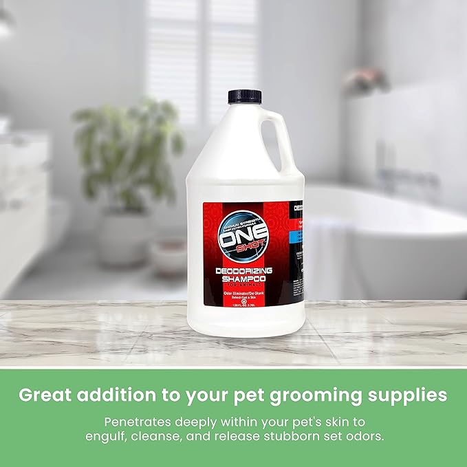 Best Shot One Shot Deodorizing Shampoo, Coat and Skincare Product for Dogs, Cats, and Horses, Eliminates Foul Odors, 1 Gallon