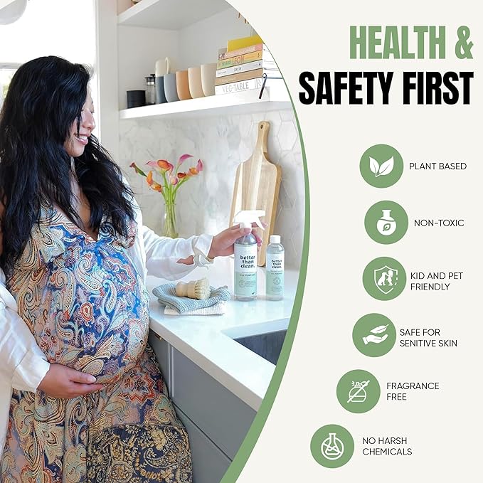 All Purpose Cleaner Starter Pack – Plant-Based, Fragrance Free, Empty Refillable, Cleaning Kit with 8oz Concentrate & 16oz Spray Bottle