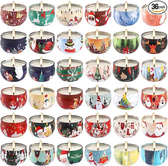 36 Pack Christmas Scented Candles,Candvent Calendar 2025,Gift Set 2.5oz Strong Fragrance jar Candles,for Home Scented Decoration Birthday Valentine'sDay