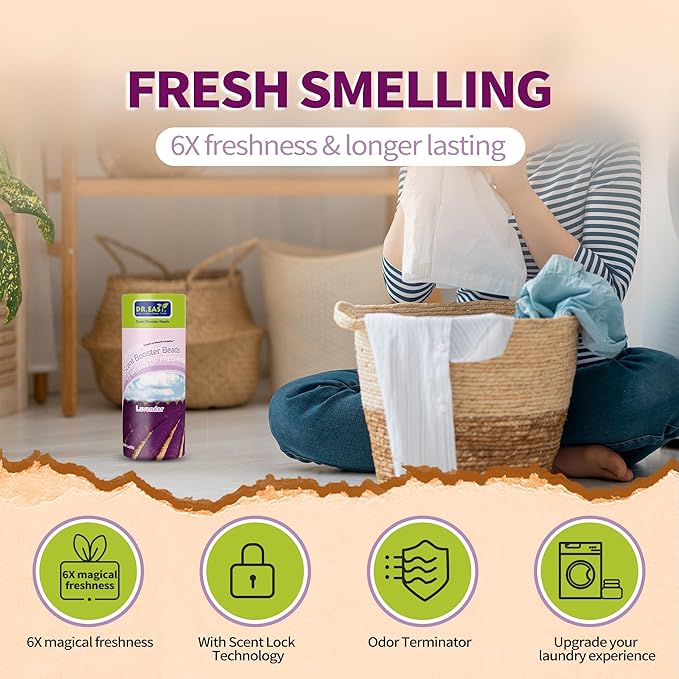DR.EASY Laundry Scent Boosters 312G,Lavender Scent Boosters for Washer，Bulk Laundry Booster Beads and fabric scent booster，Fresh Scented Clothes fo 12 Weeks