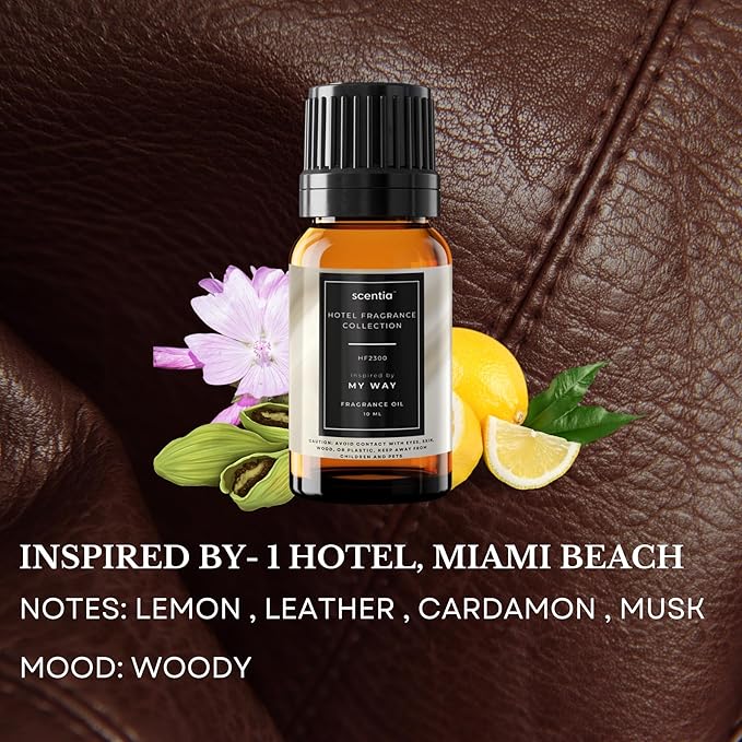 Scentia Hotel Diffuser Oil Gift Set – 10 mL, 0.34 fl oz | Inspired by 5-Star Hotels Baccarat NYC, Scentia My Way & Delano Scents | Luxury Aroma Diffusers - Thanksgiving & Holiday Gift