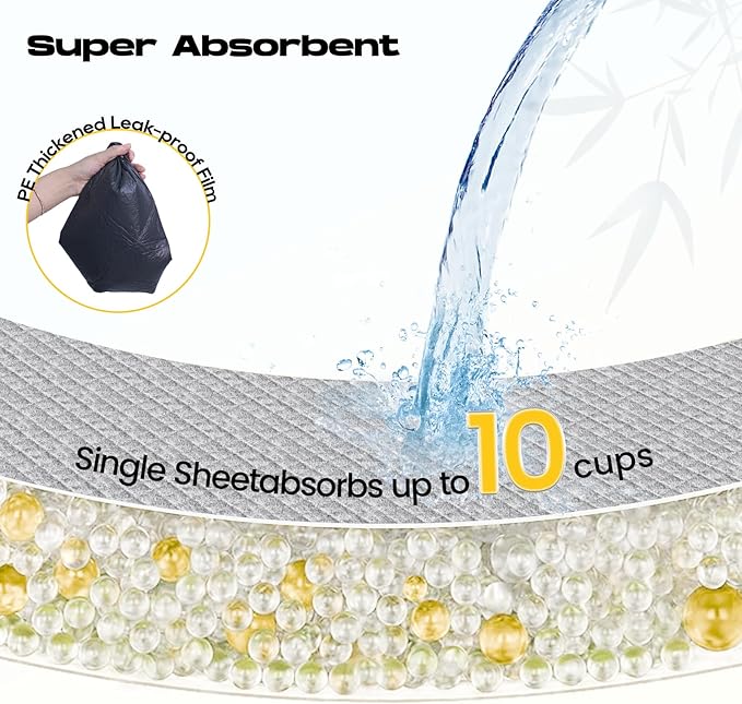 Dog Pee Pads for Dogs XXL 30"x36" Charcoal Puppy Pads 15 Counts Extra Large Disposable Activated Carbon Super Absorbent Full Edge-Wrapping Pee Pads Odor-Control Training Pads（Simplified Version）