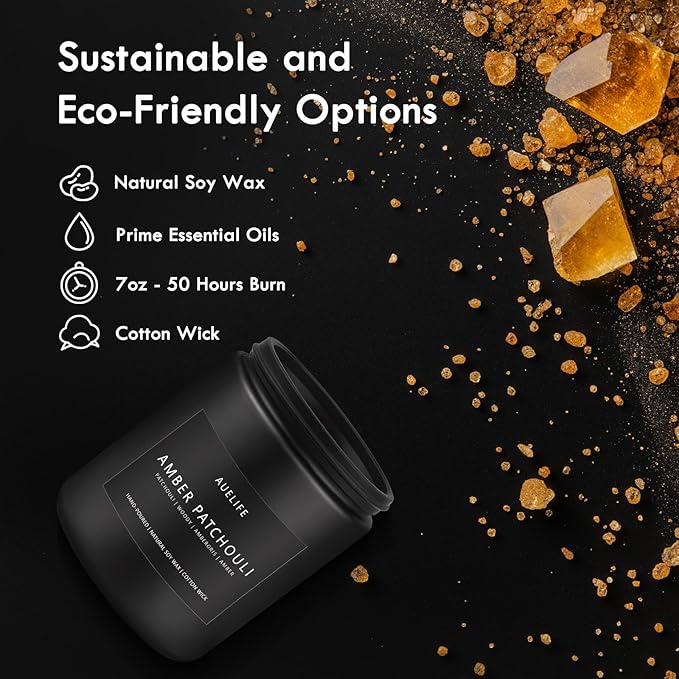 Winter Candle Gift Set for Men – 4 Pack Soy Candles with Cedar Oakmoss, Pine & Clove, Amber Patchouli, Sandalwood – Masculine Scented Candles for Home, Christmas Gift Set for Dad Fathers Day