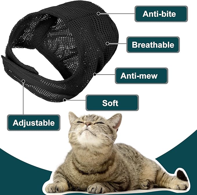 9 Pcs Cat Bathing Bag Set Cat Shower Bag Anti Bite and Scratch for Pet Grooming Washing Brush Comb Muzzle Nail Clipper Nail File Tick Tool(Black)