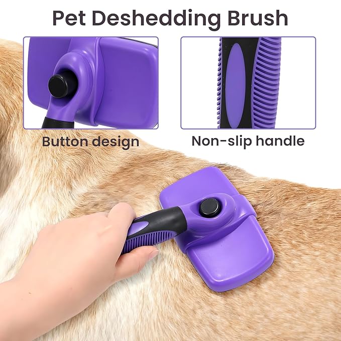 Pet Grooming Kit 9-in-1For Dogs and Cats: Deshedding Brush, Nail Clippers & Massage Glove for Daily Grooming, Shed Control & Bonding at Home – Essential Tools for Pet Owners