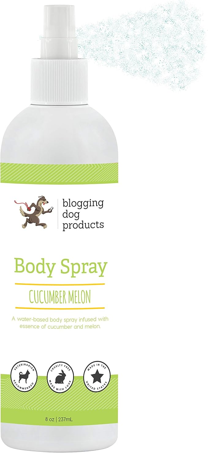 Dog Deodorizing Spray – Long-Lasting Dog Cologne & Pet Odor Eliminator – Cucumber Melon Scented Dog Perfume for Smelly Dogs – Safe, Refreshing Dog Grooming Spray