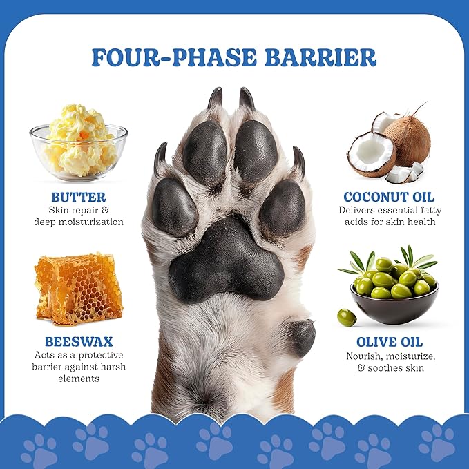 BoneItUp Natural Pet Paw Balm for Dogs, 30g – Soothing Moisture for Dry, Cracked Pads – Paw Butter for Dogs with Beeswax, Mango Butter, Coconut & Olive Oil – Safe & Gentle Dog Palm Balm