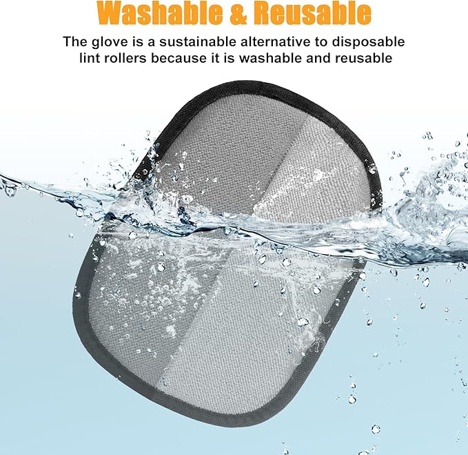 Pet Hair Removal Glove, Newly Upgraded Electrostatic Pet Hair Remover Glove with Comb & Pet Hair Keychain, Magic Glove for Pet Hair for Clothing, Couch, Carpet, Car Seat (2 Pack)