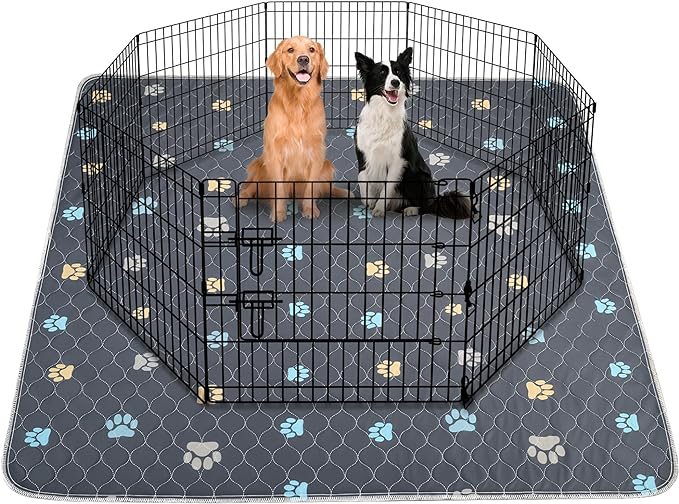 Aitmexcn Washable Puppy Dog Pee Pad, 2PCS 100% Waterproof Whelping Training Mat for Puppy/Senior Dog, Fast Drying Reusable Puppy Pads for Indoor, Outdoor and Car Travel- 36'' x 36''