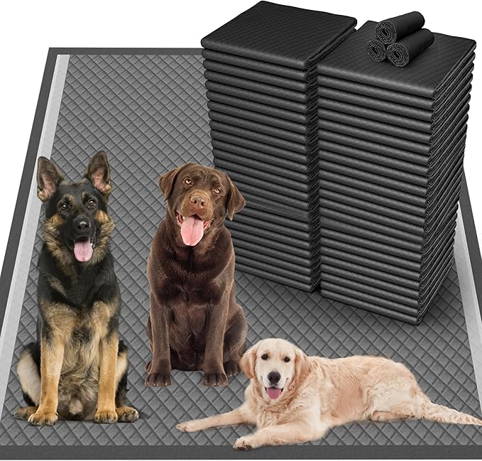 36"x36" Activated Charcoal Pee Pads for Dogs , 32 Count, Extra Large, Super Absorbent, Leakproof and Odor Resistant, Disposable Puppy Pads, Pet Training Pads, Potty Pads