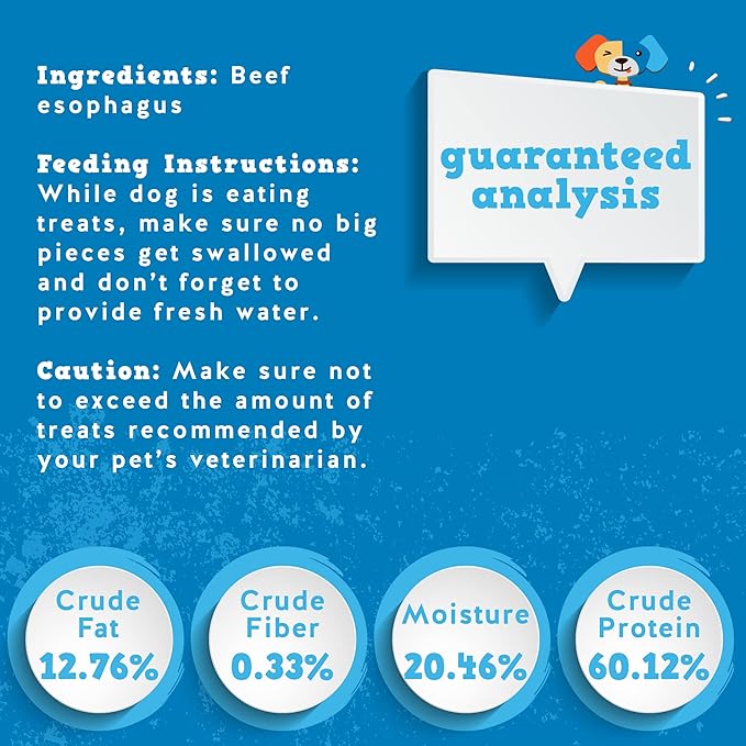 Jack&Pup Premium Dog Chews Bites, Healthy Dog Treats for Medium Dogs - All Natural Dog Treats Small Dogs, Single Ingredient Dog Treat for Puppies - Bully Sticks | Gullet Jerky (Gullet Bites - 24 oz)