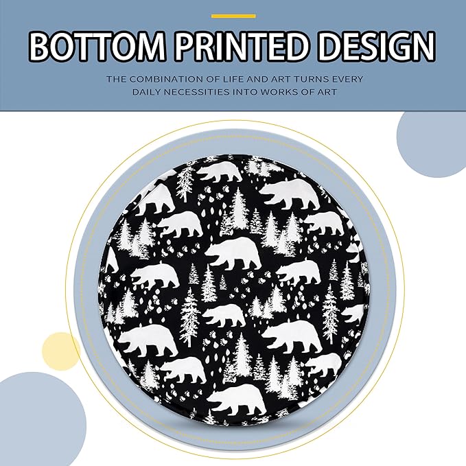 Bear Laundry Basket Forest Bear Paw Foldable Oxford Cloth Funny Tote Bag Laundry Hamper Clothes Storage Bucket Toy Organizer For Bathroom/Laundry Storage/Bedroom 18.9x16.5 Inch