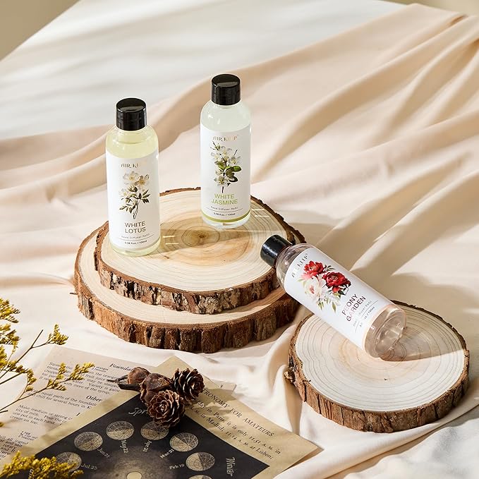 Airkeep Reed Diffuser Oil Refill/White Jasmine/3.38oz（100ml/1 Pack/Scented Oil Refill for Reed Diffuser Home Fragrance for Bedroom, Bathroom Office Home Decor