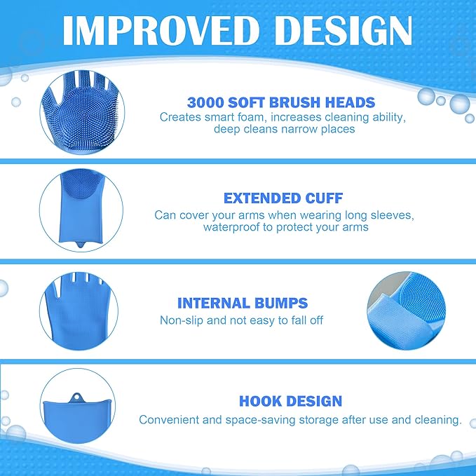 Pet grooming gloves,Dog washing gloves with High-Density Teeth with Five Finger Design to bathing and Massage for Dog