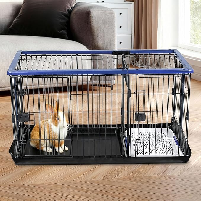 24" X 48" Guinea Pig Cage Line: Washable & Waterproof Bedding Pad for Rabbit or Bunny or Hamster, Reusable & Anti-Slip Cage Bottom Mat for Small Animals