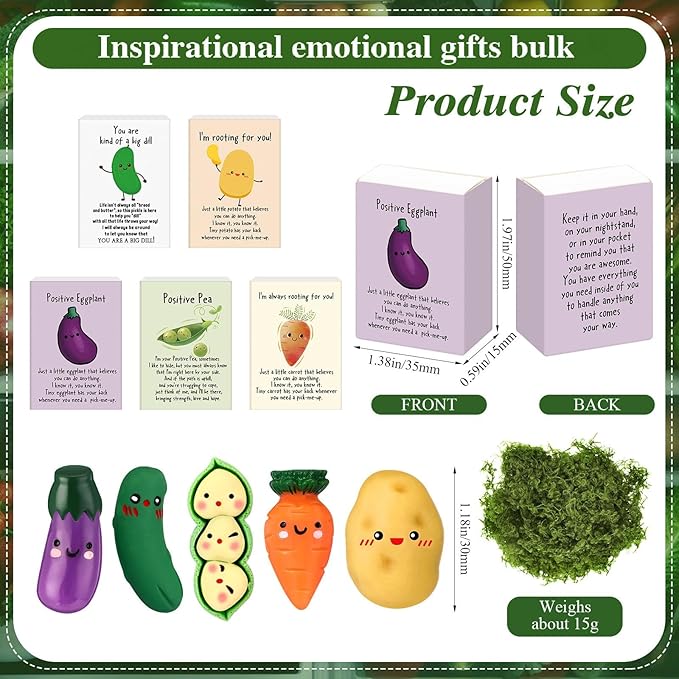 25 Set Employee Appreciation Gifts Bulk Coworkers Thank You Desk Pets Holiday Small Cute Emotional Support Resin Ornaments Card Box for Women Men Adults Office (Potato)