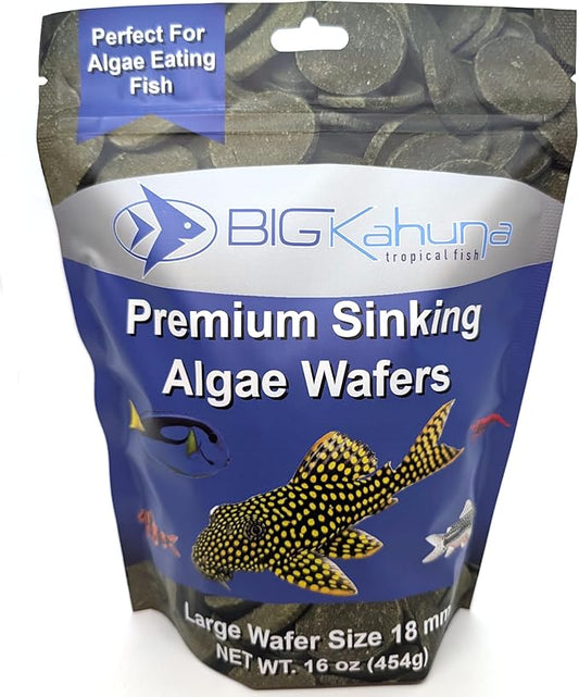 Large 18mm Algae Wafer - Algae Wafers for Bottom Feeders - The Best Pleco Wafers & Pleco Food Available - Algae Wafers for Snails (16 oz)