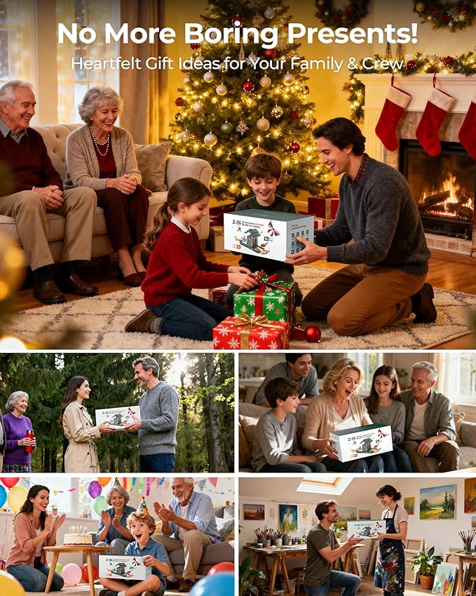 2-in-1 Bird Bath and Bird Feeder with Cameras Solar Powered 2K Dual Cameras Birds Feeder and Bath for Outside Yard Garden, Gift for Dad Mom Kids (Deep Blue + Orange)