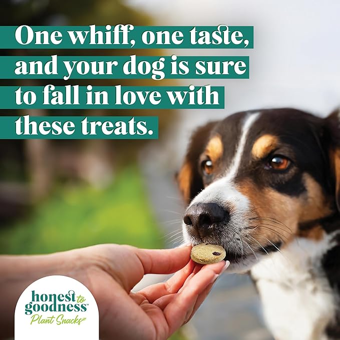 Honest to Goodness Plant Snacks Dog Treats, Dog Favorites Pack, 4 Flavors of 8oz Bags, Enriched with Omega 3s & Postbiotics