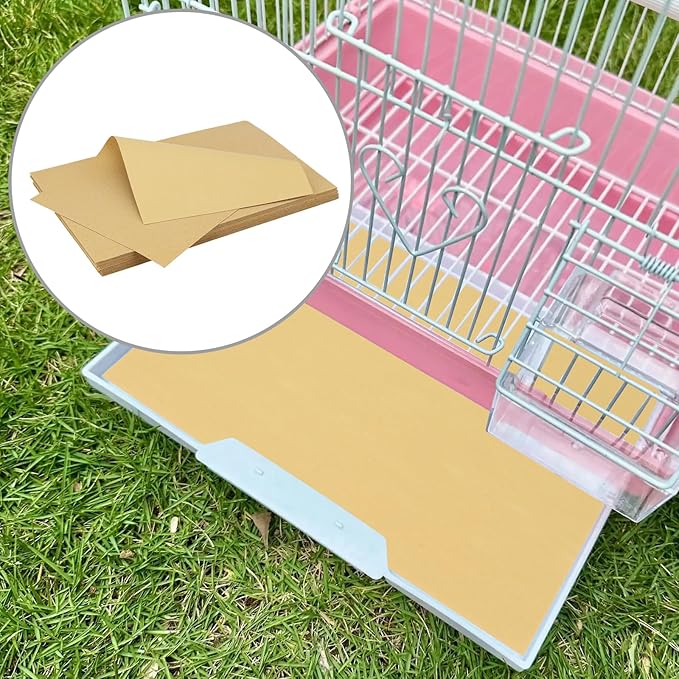 35 Pcs Gravel Liner Paper for Bird Cage, 11 x 17 Inch Bird Cage Liner Paper Bedding Calcium Paper Special Pet Bedding Accessories for Pet Parrot Bird Cage in Sea Sand