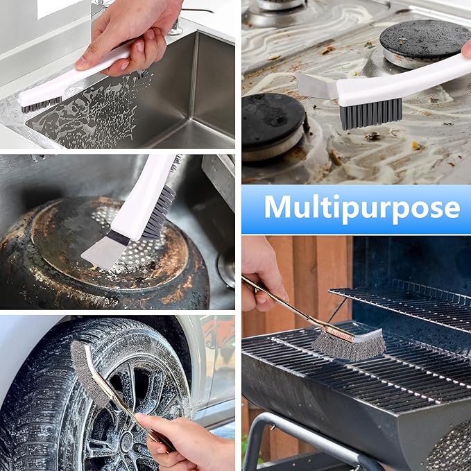 XANGNIER Bird Cage Cleaner Brush Kit,Bird Poop Remover Cleaning Tools Set Accessories for Small,Medium,Large,Tall,Stainless Steel,Parakeet,Budgie,African Grey Parrot,Cockatoo Birds Cage Accessories