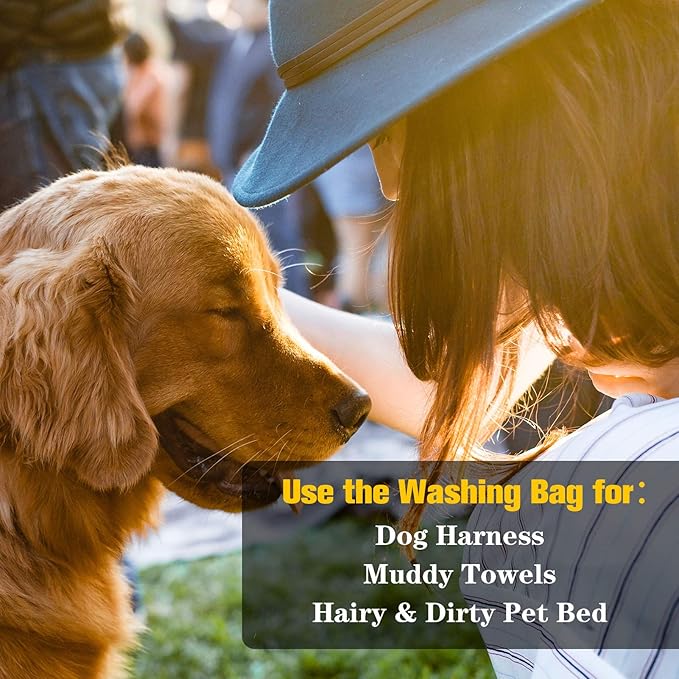 AUXSOUL 1 Pack Pet Laundry Bag,Stops Pet Hair Blocking The Washing Machine,Big Size Wash Bag Ideal for Dog Cat Horse,Hair Remover Safely,25.8’’ 27.8’’(65 X 70cm)(Purple)