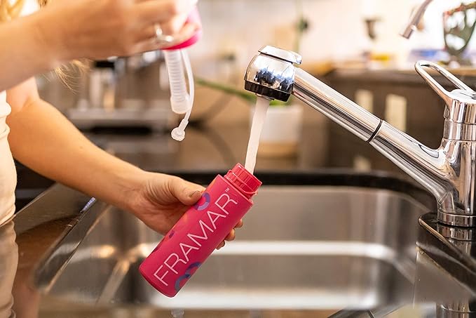 FRAMAR Premium Hair Mister Spray Bottle – Continuous Spray Bottle For Hair, Water Sprayer, Continuous Mister for Salon Supplies – Ultra Fine Mist – Pink 250 ml