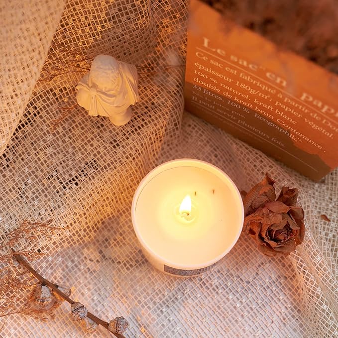 Chloefu LAN Vanilla & Coconut Scented Candle Sets Luxury Soy Jar Candle 7.1oz|45 Hour Long Lasting Burn Highly Scented Valentines Gifts for Men & Women All-Natural Soy Wax Candle 2 Pack