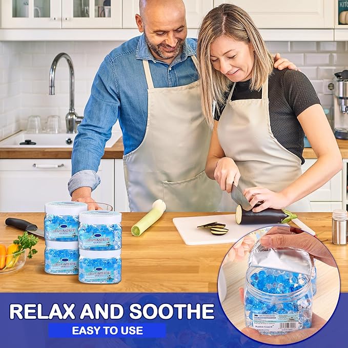 12 Pcs Air Freshener Gel Bulk Odor Eliminator Gel Beads 8 oz Long Lasting Air Freshener Beads Eliminates Odors in Home Bathrooms, Cars, Boats, Rvs and Pet Areas(Sea Aroma)