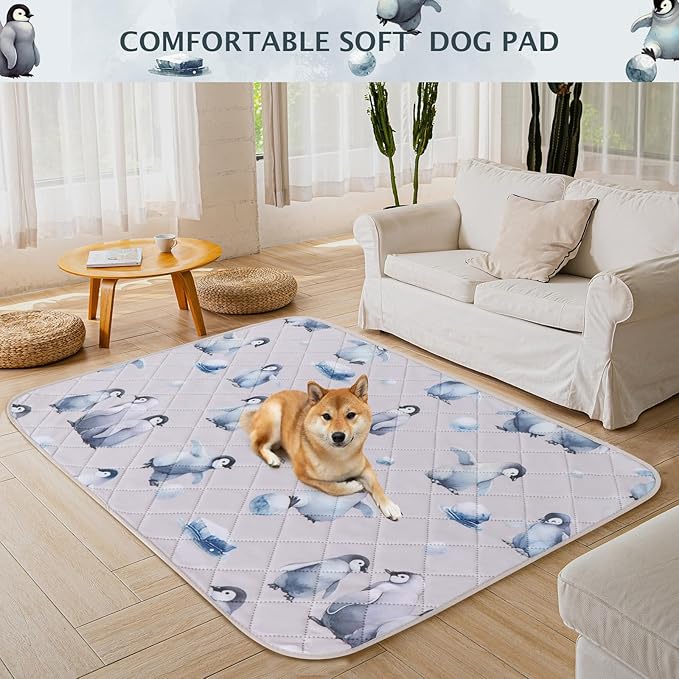 IEUUMLER Washable Pee Pads for Dogs, 1 Pack Reusable Waterproof Puppy Pads, Non-Slip Super Absorbent Dog Training Pad for Playpen Crate Bed EU012